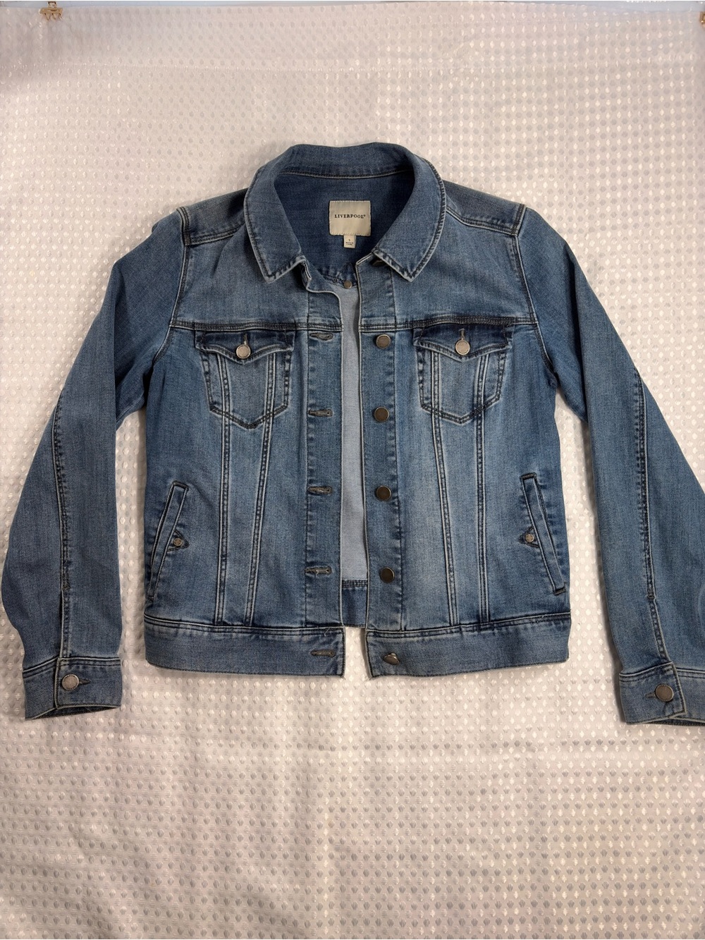 Liverpool Light Blue Denim jean Jacket Women Small
